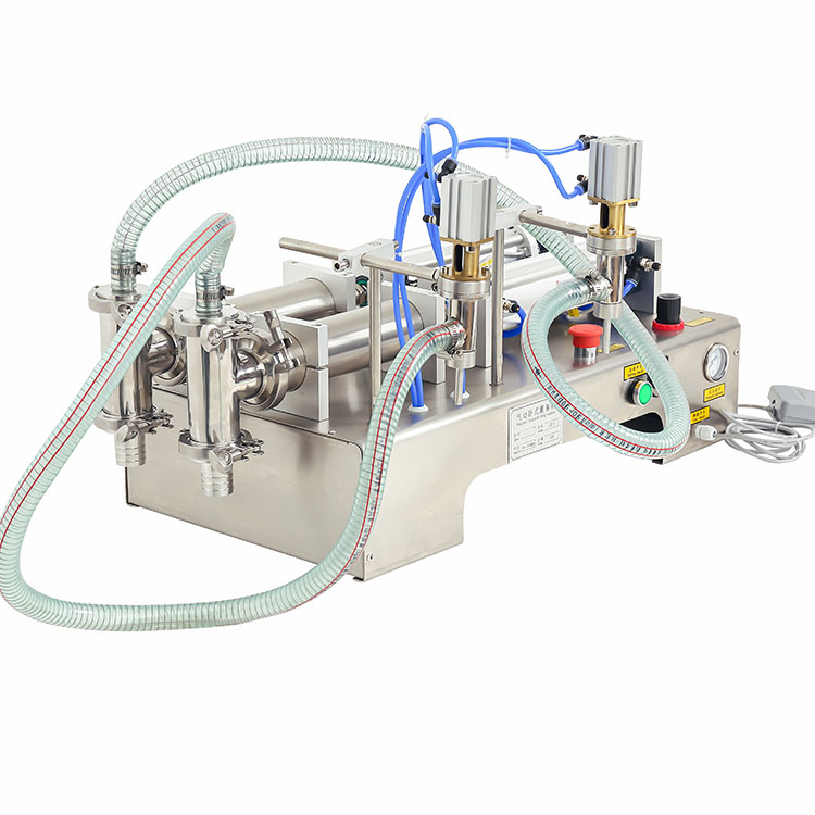Double nozzle liquid Pneumatic horizontal filling machine