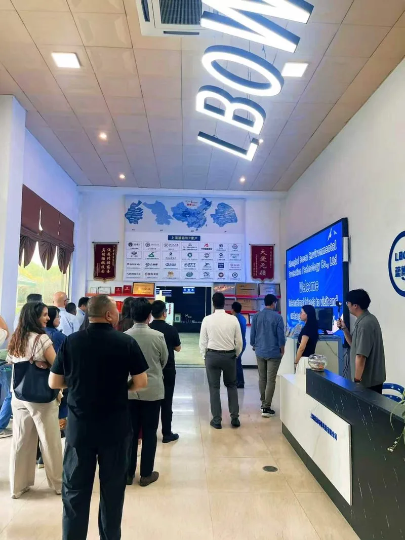 International buyers visiting facility showroom