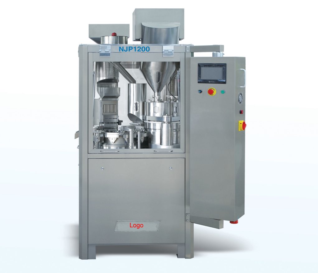 NJP-1200 Dual-Format Capsule Filling Machine - full machine view with control panel and production stations